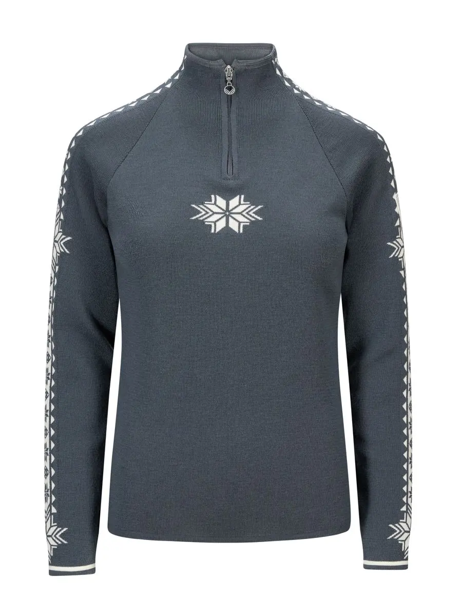 Dale of Norway Women's Geilo Sweater Steel Offwhite