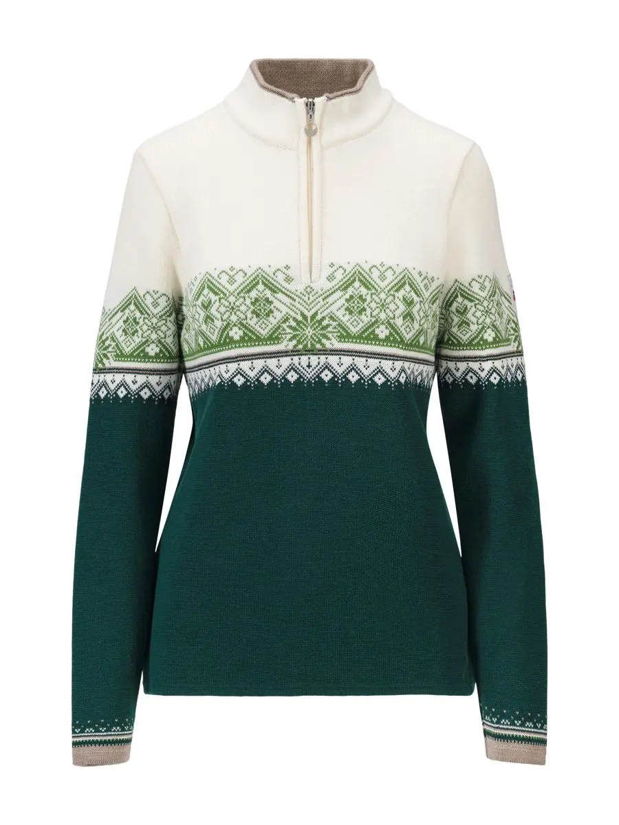 Dale of Norway Women's Moritz Sweater Pinegreen Offwhite Springgreen