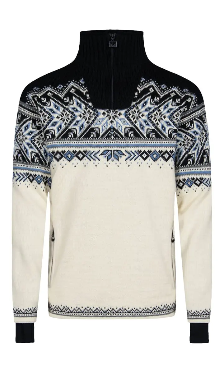 Dale of Norway Men's Vail Weatherproof Sweater Offwhite/smoke/navy/blue