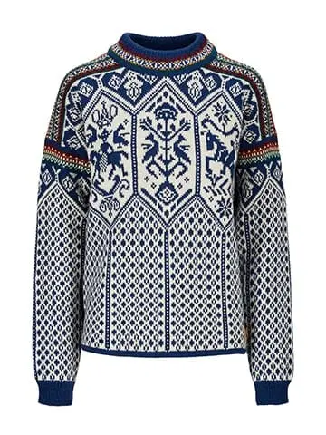 Dale of Norway 1994 Feminine Sweater Indigo Offwhite Mustard