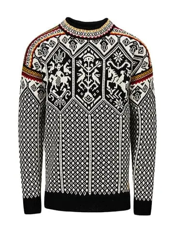 Dale of Norway 1994 Masculine Sweater Black Mustard Offwhite