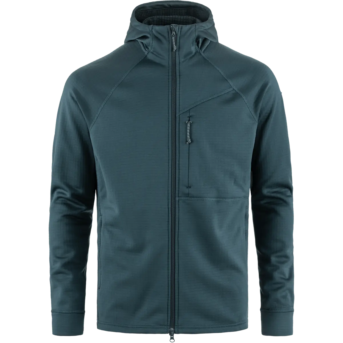 Fjällräven Men's Abisko Grid Fleece Hoodie Mountain Blue