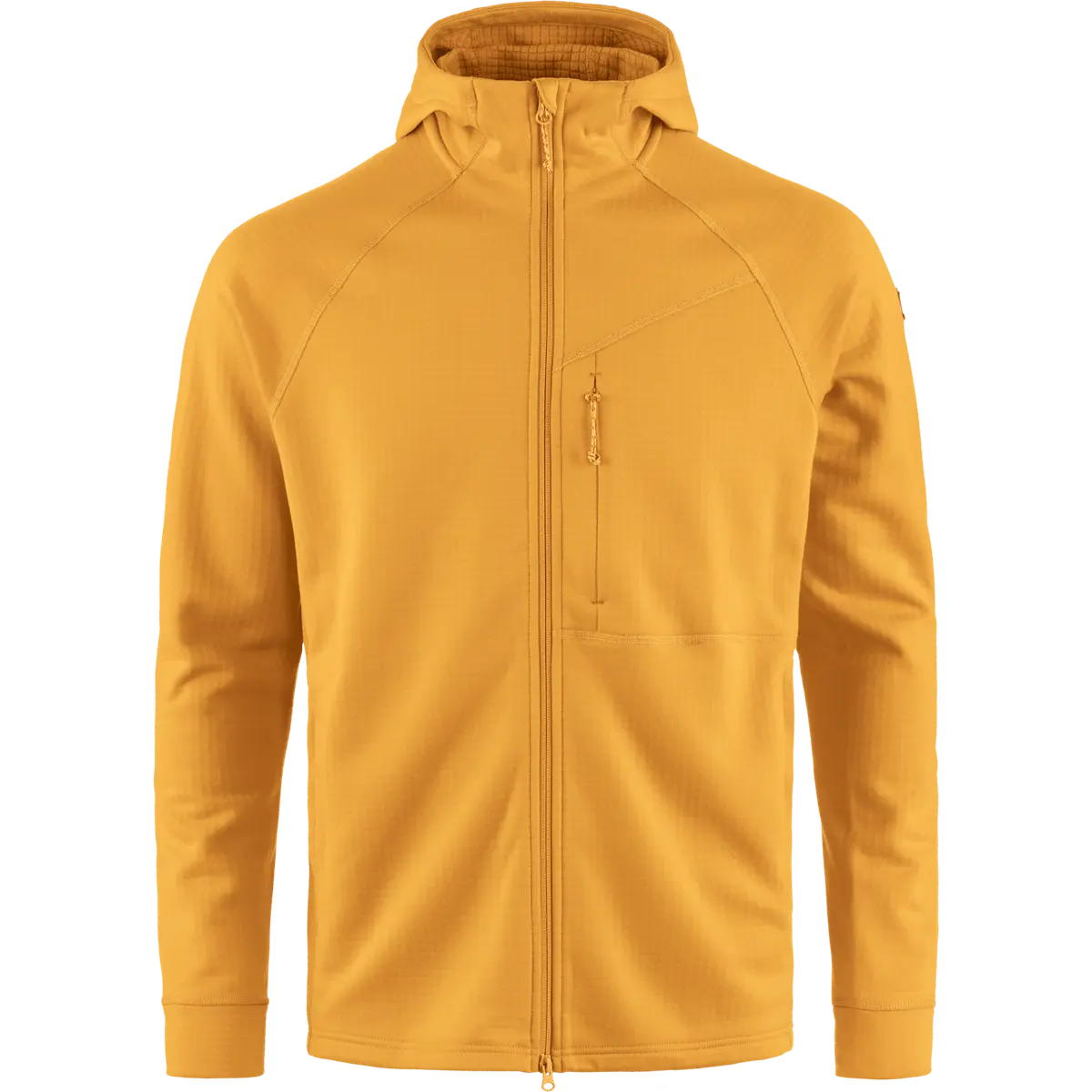 Fjällräven Men's Abisko Grid Fleece Hoodie Mustard Yellow
