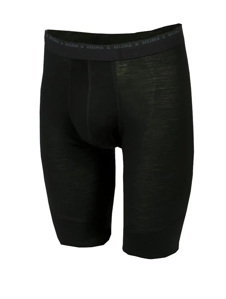 Aclima Men's LightWool Shorts Long Jet Black