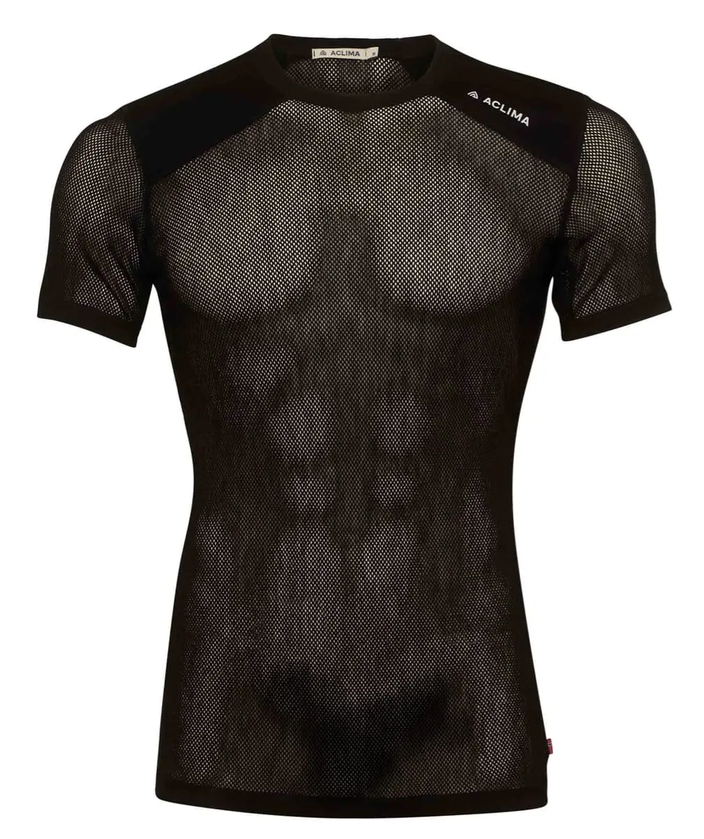 Aclima Men's WoolNet Light T-Shirt Jet Black