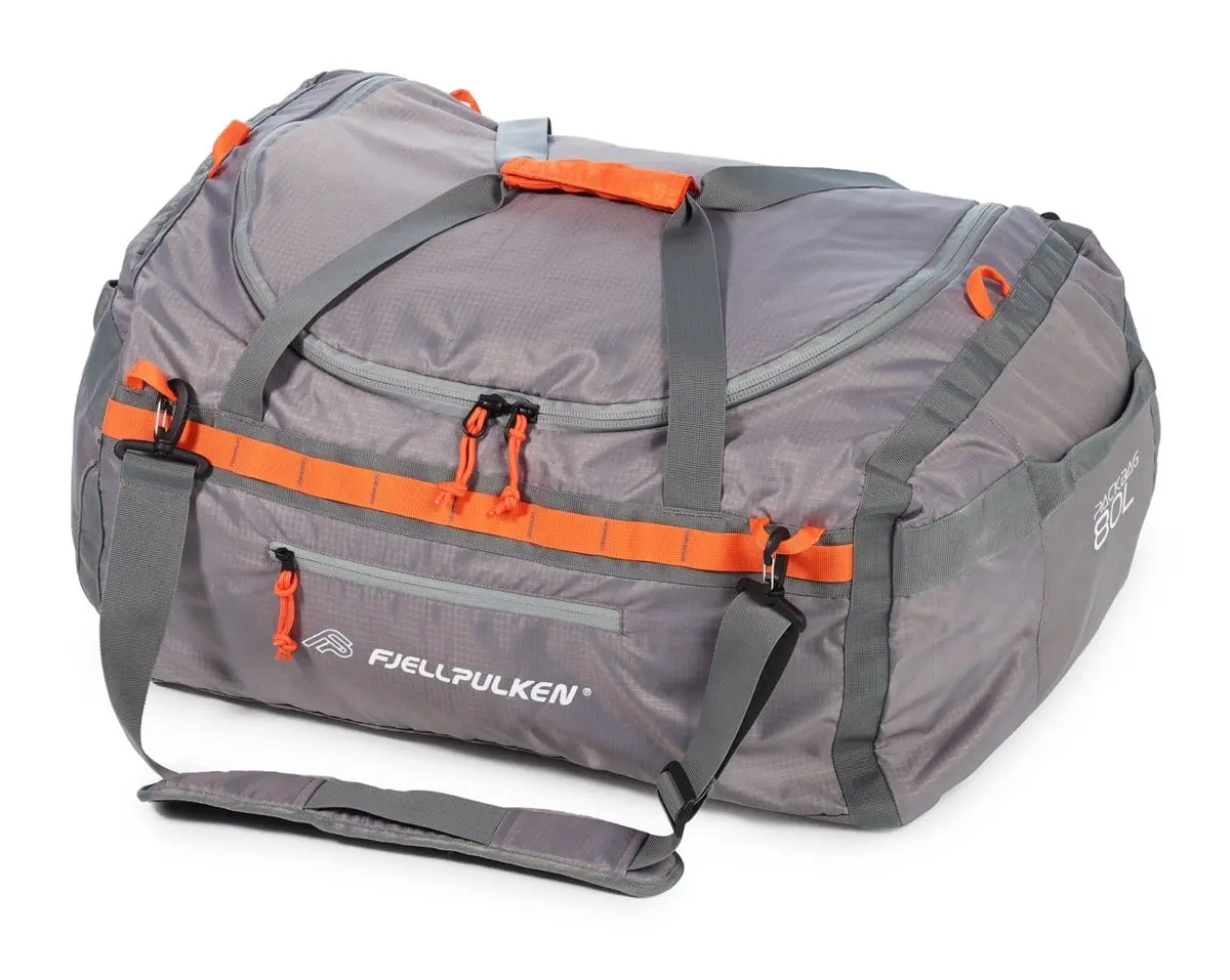 Fjellpulken Pack Bag 80 L Grey/Orange