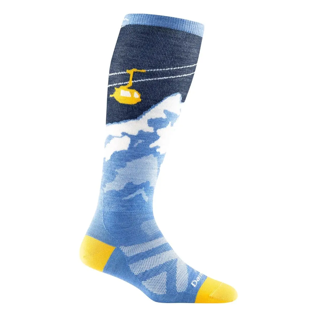 Darn Tough Women's Yeti Over-the-Calf Lightweight Ski & Snowboard Sock No Cushion Midnight