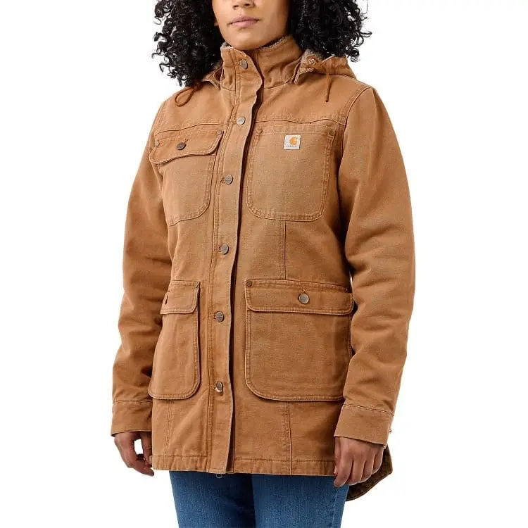 Carhartt Loose Fit Weathered Duck Coat Carhartt® Brown
