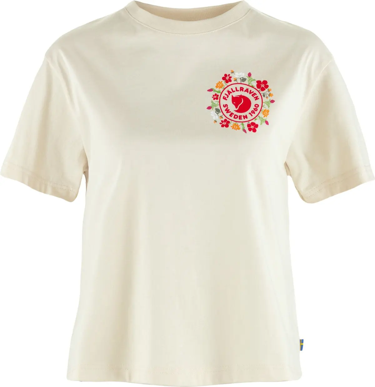 Fjällräven Women's Fjällblomster Logo T-Shirt Chalk White