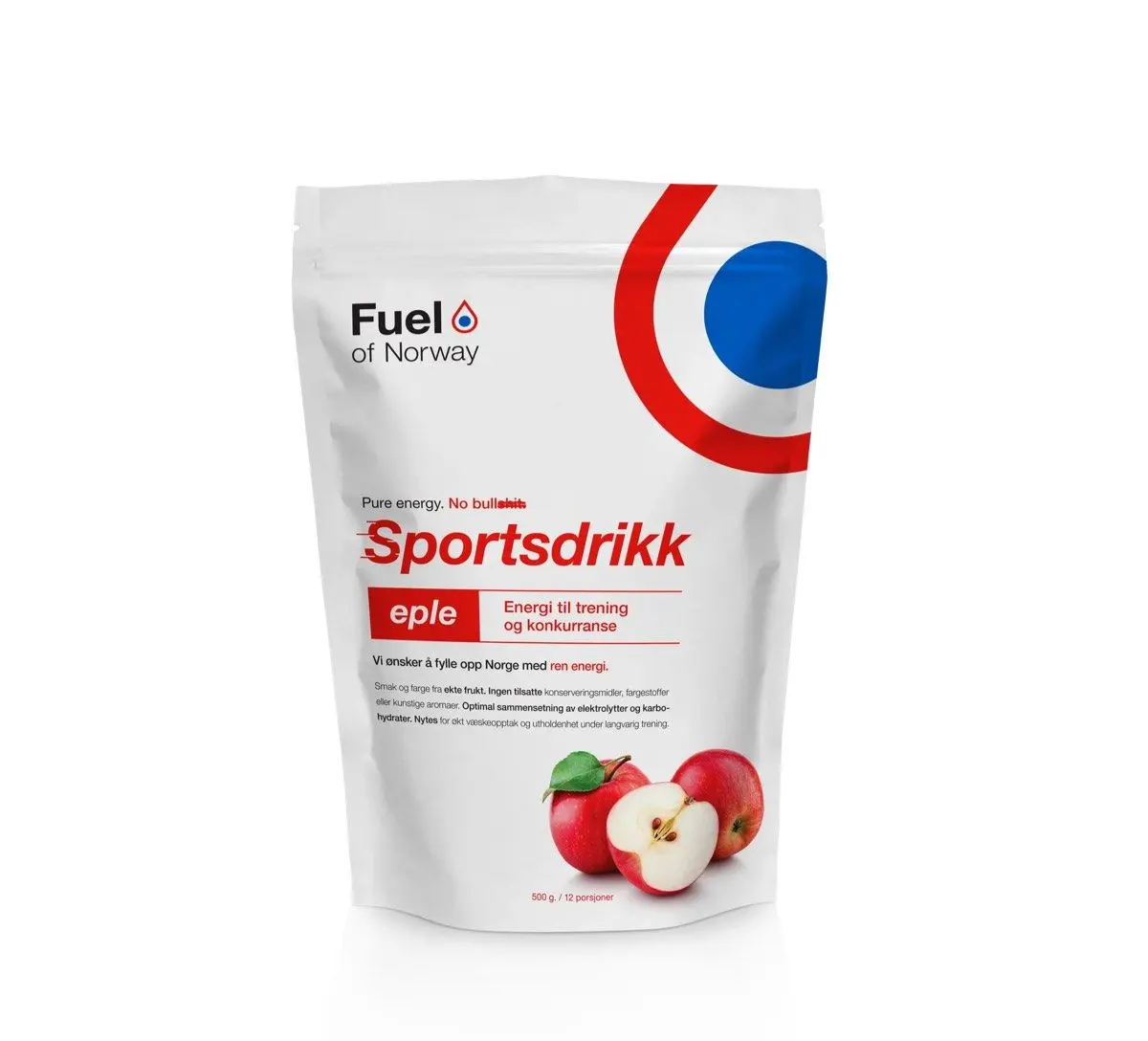 Fuel of Norway Sportsdrikke 0,5kg eple White