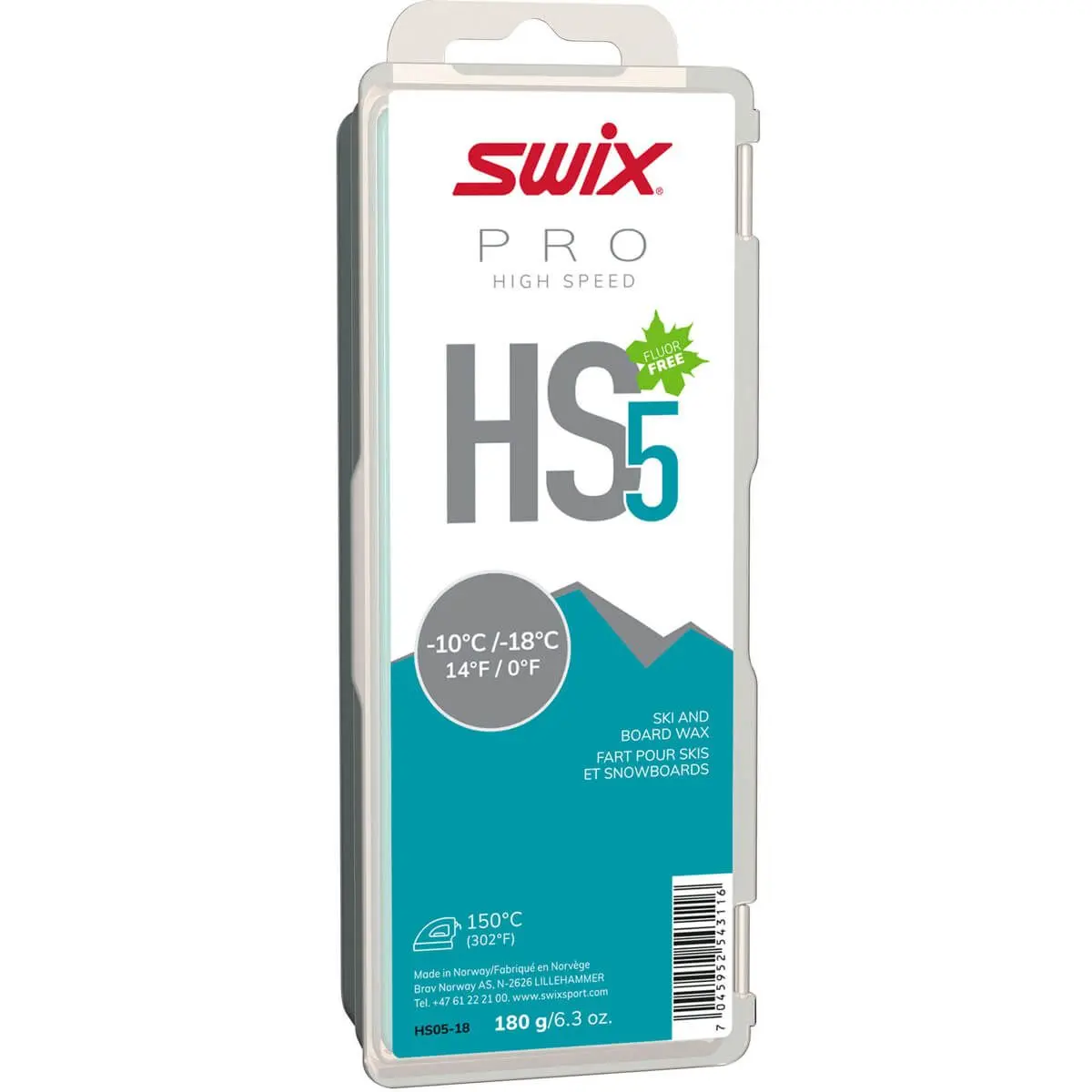 Swix HS5 Turquoise, -10°C/-18°C, 180g Nocolour