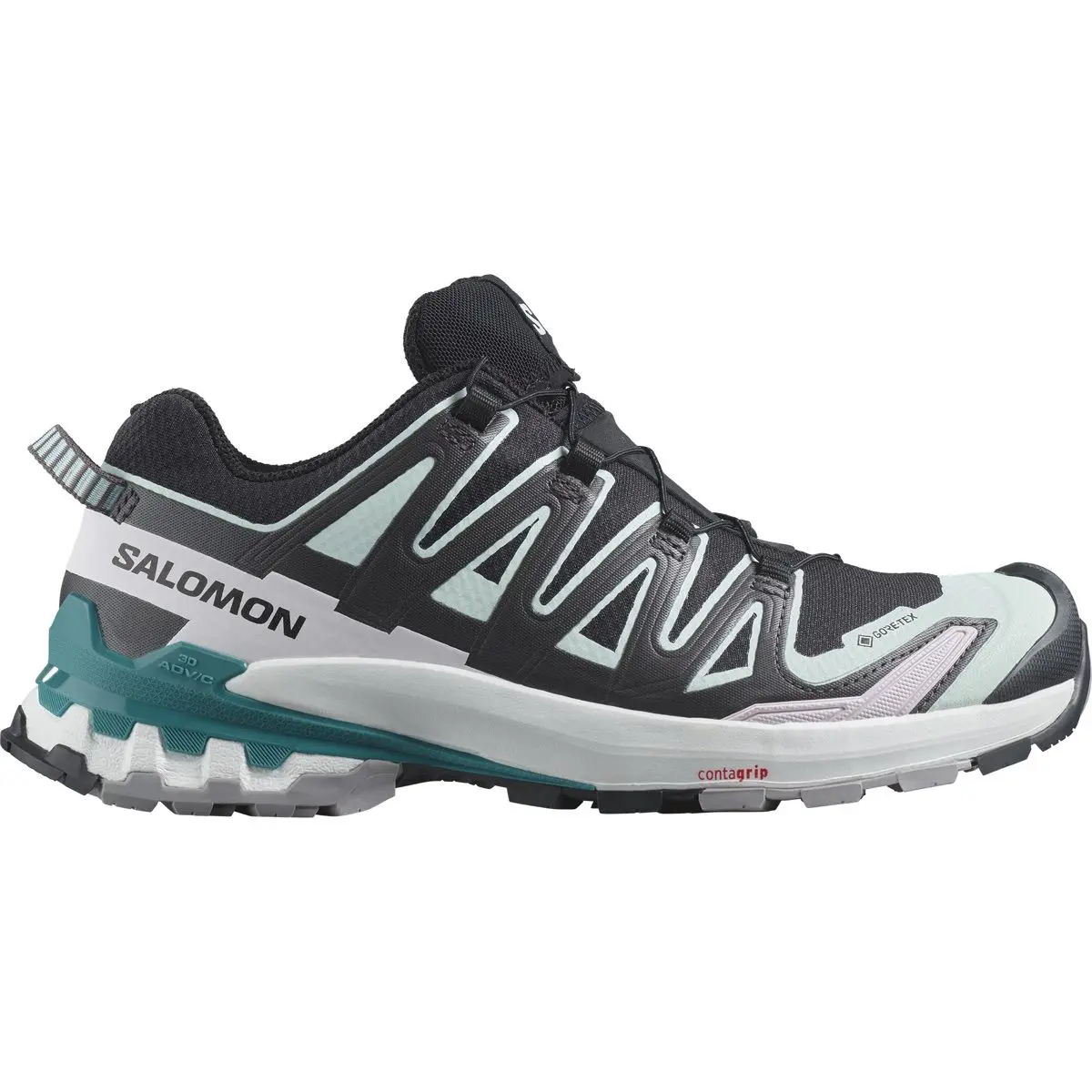 Salomon Women's XA Pro 3D V9 GORE-TEX Black/Bleached Aqua/Harbor Blue