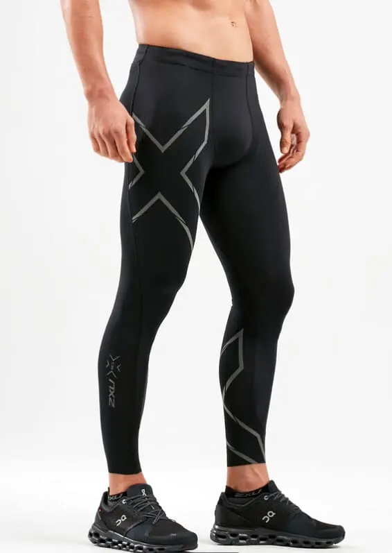 2XU Men's MCS Run Compression Tights Black/Black Reflective