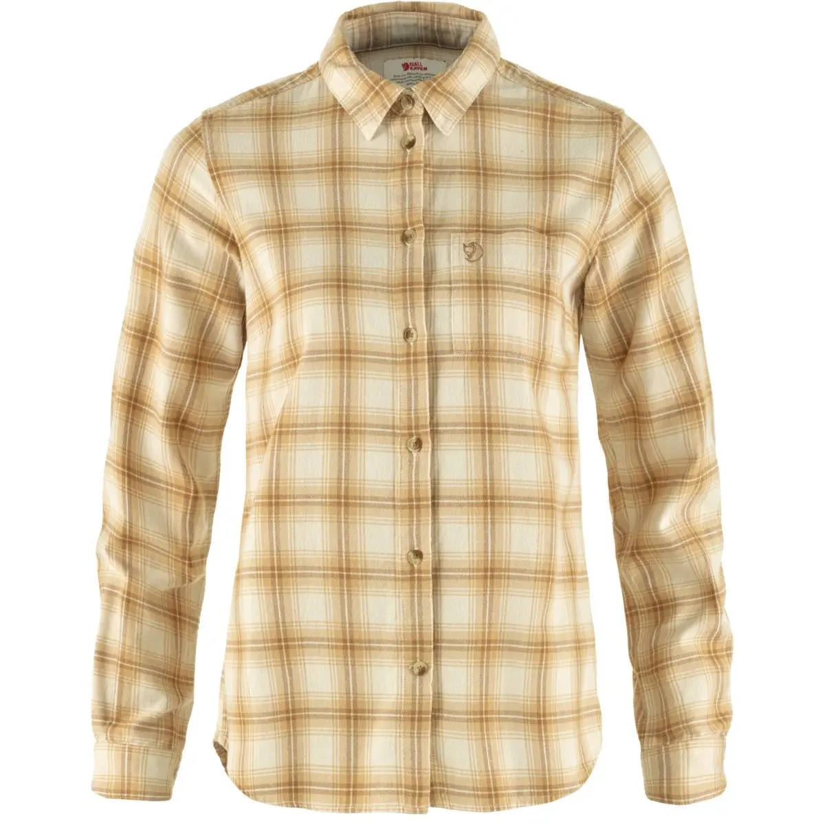 Fjällräven Women's Övik Flannel Shirt Chalk White-Dune Beige