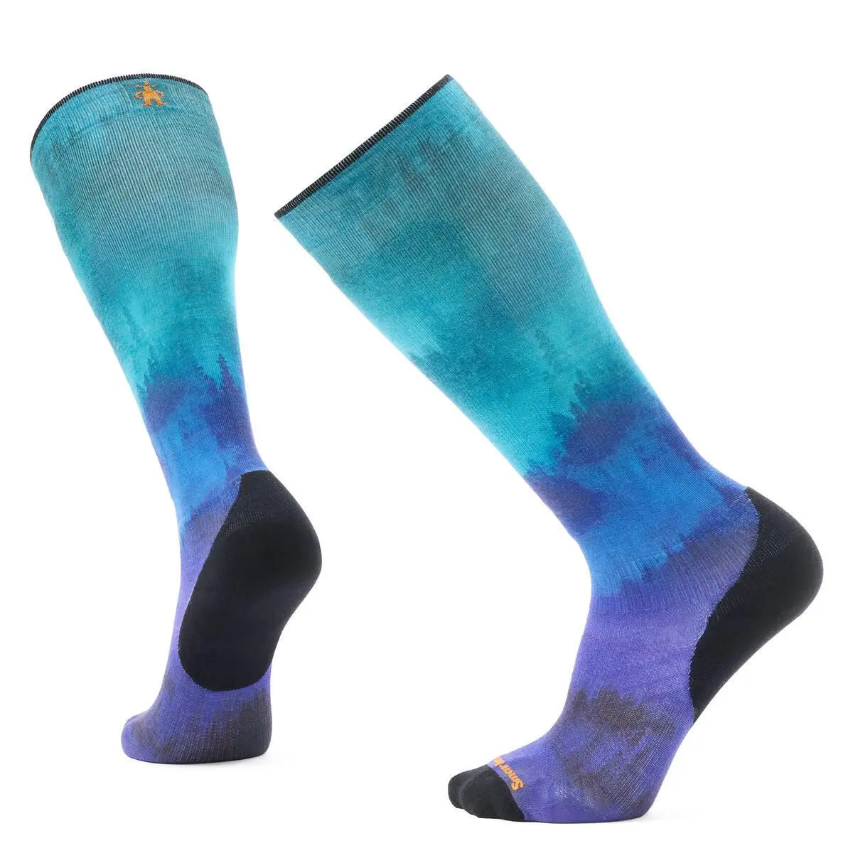 Smartwool Men's Ski Targeted Cushion Compression Print Otc Socks Black