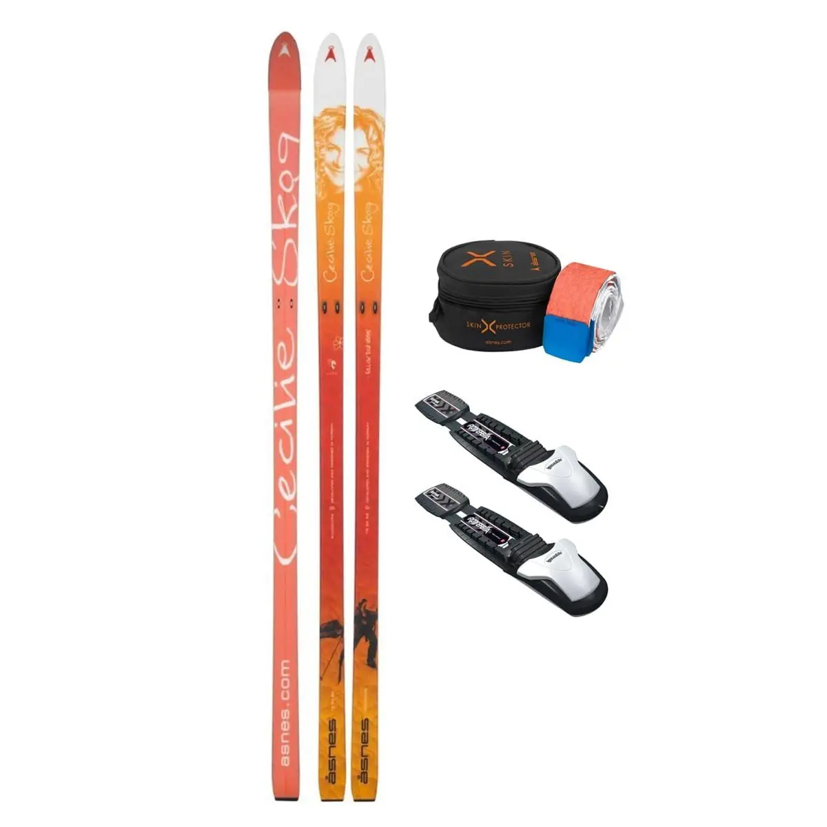 Åsnes Cecilie BC Ski - fjellskipakke med Rottefella BC Manuell og Åsnes X-Skin Nylon Oc 45 mm