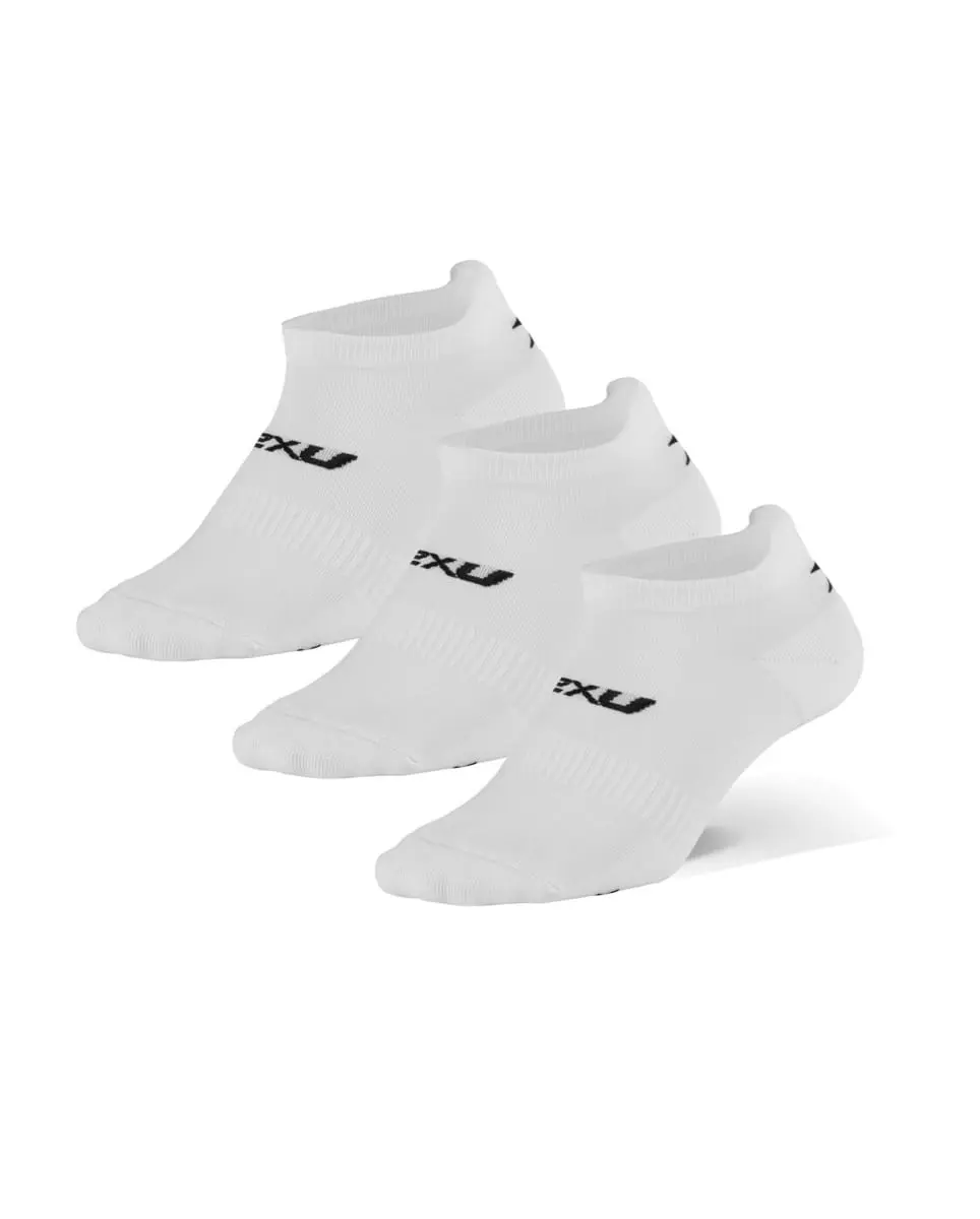 2XU Ankle Socks 3 Pack White/Black