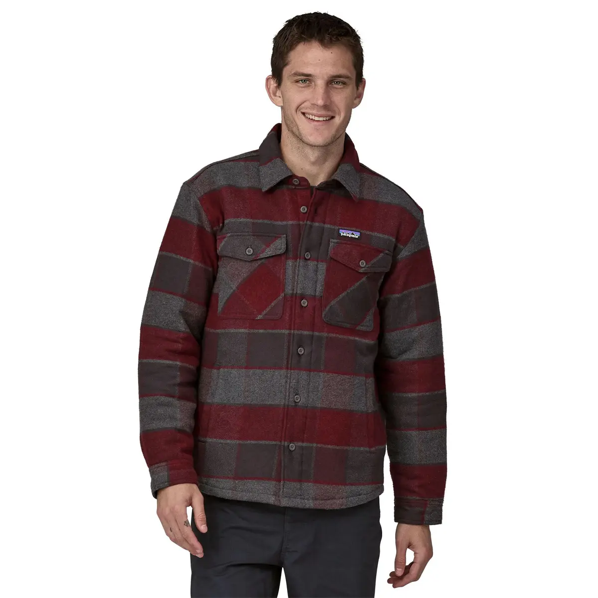 Patagonia Men's Lw Insulated Fjord Flannel Shirt William: Ink Black