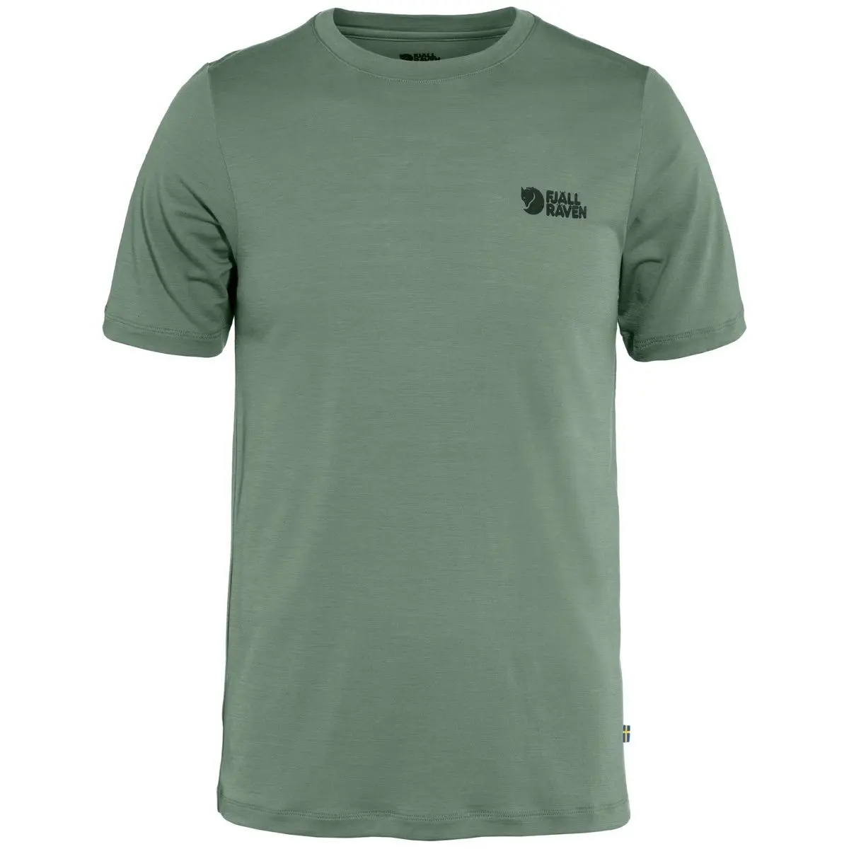 Fjällräven Men's Abisko Wool Logo Short Sleeve Patina Green