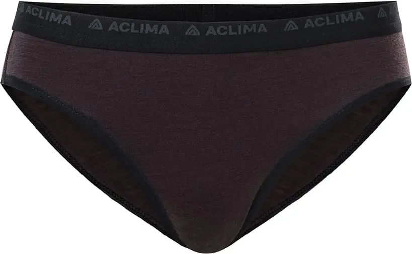 Aclima Women's LightWool Briefs Chocolate Plum