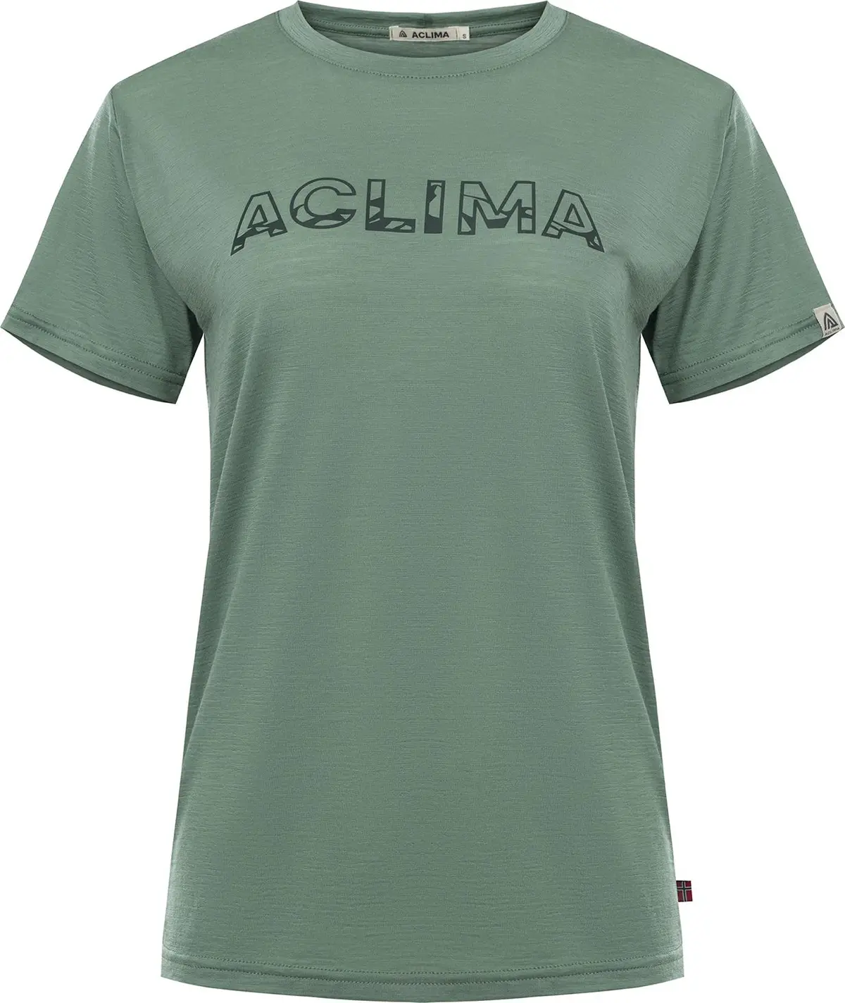 Aclima Women's LightWool 140 Classic Tee Logo Dark Ivy