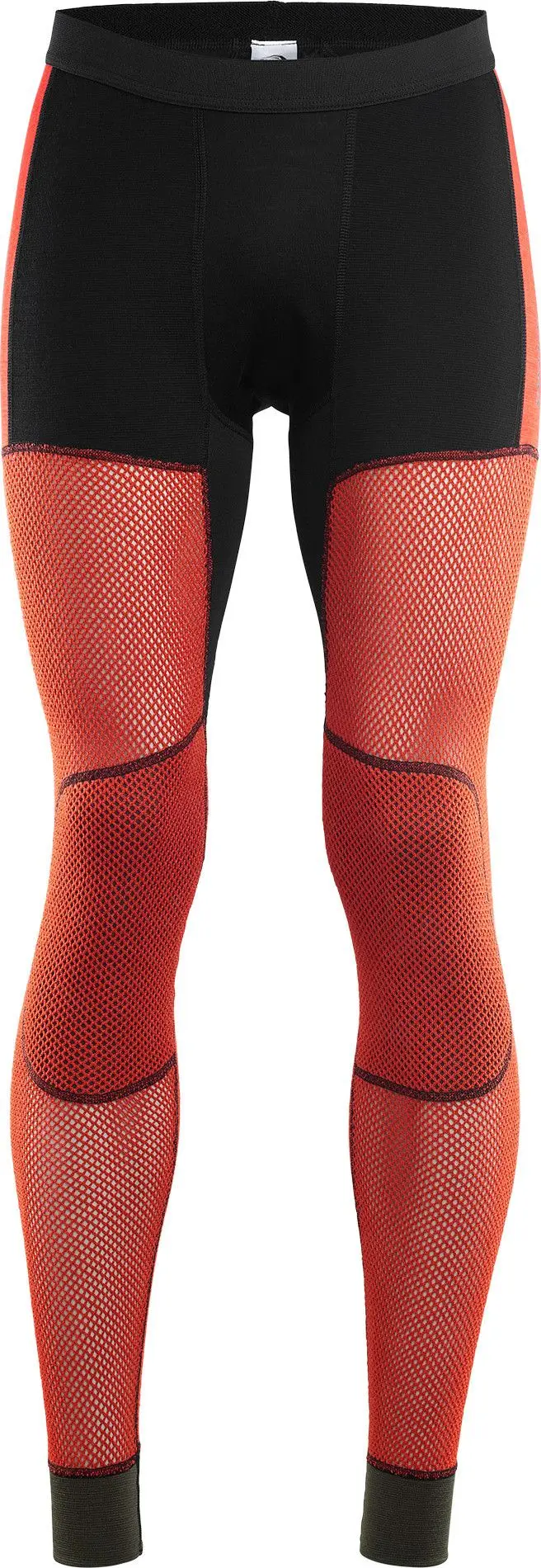 Aclima Men's WoolNet Hybrid Longs Jet Black/Poinciana/Olive Nigh