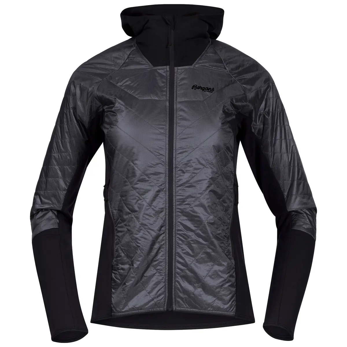 Bergans Women's Cecilie Light Insulated Hybrid Jacket Solid Dark Grey/Black