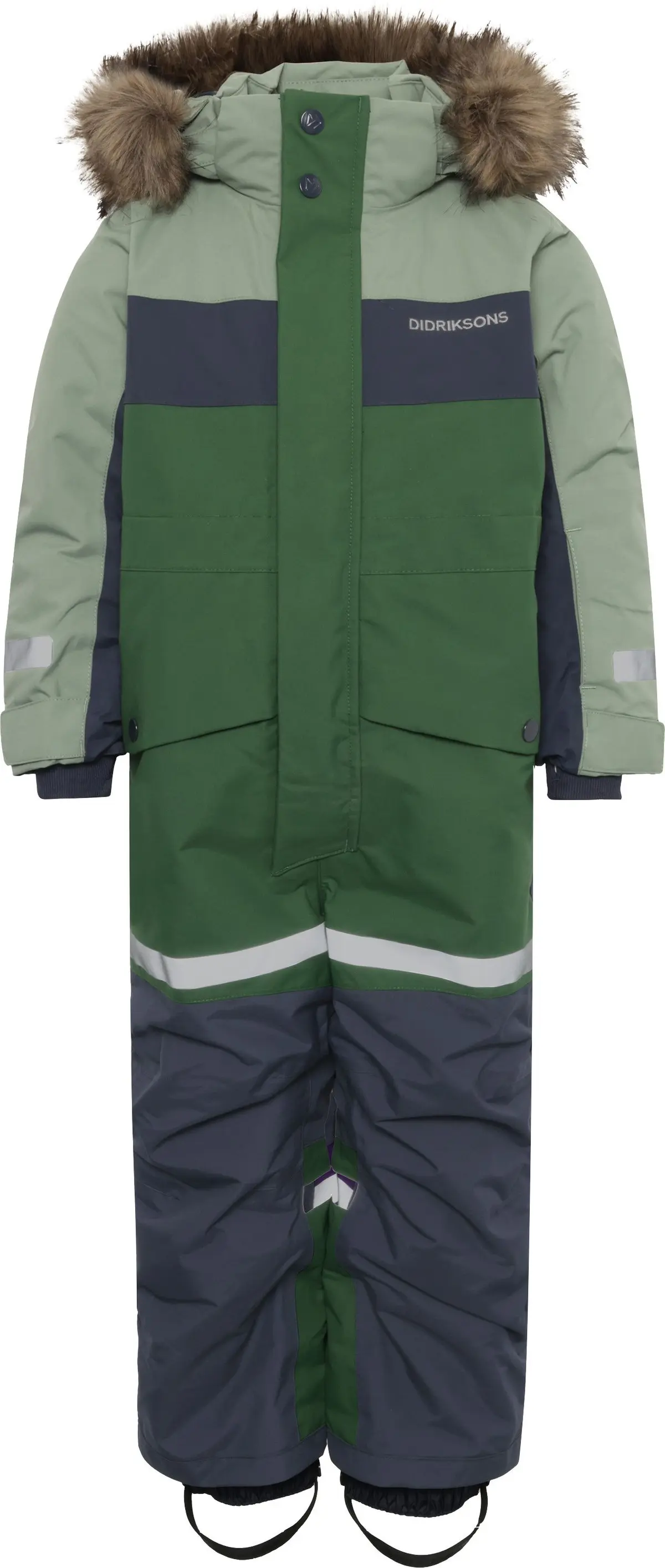 Didriksons Kids' Bjärven Coverall 4 Light Moss