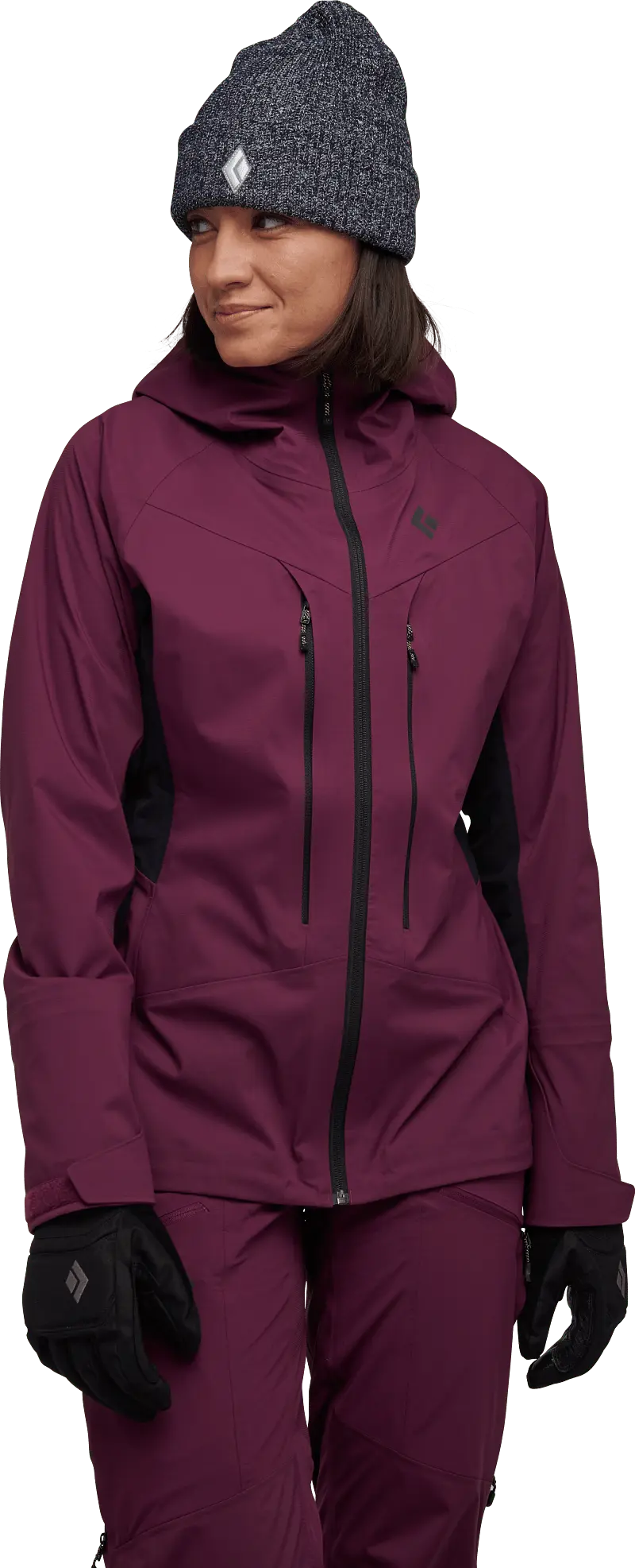 Black Diamond Women's Dawn Patrol Hybrid Shell Jacket Blackberry/Black