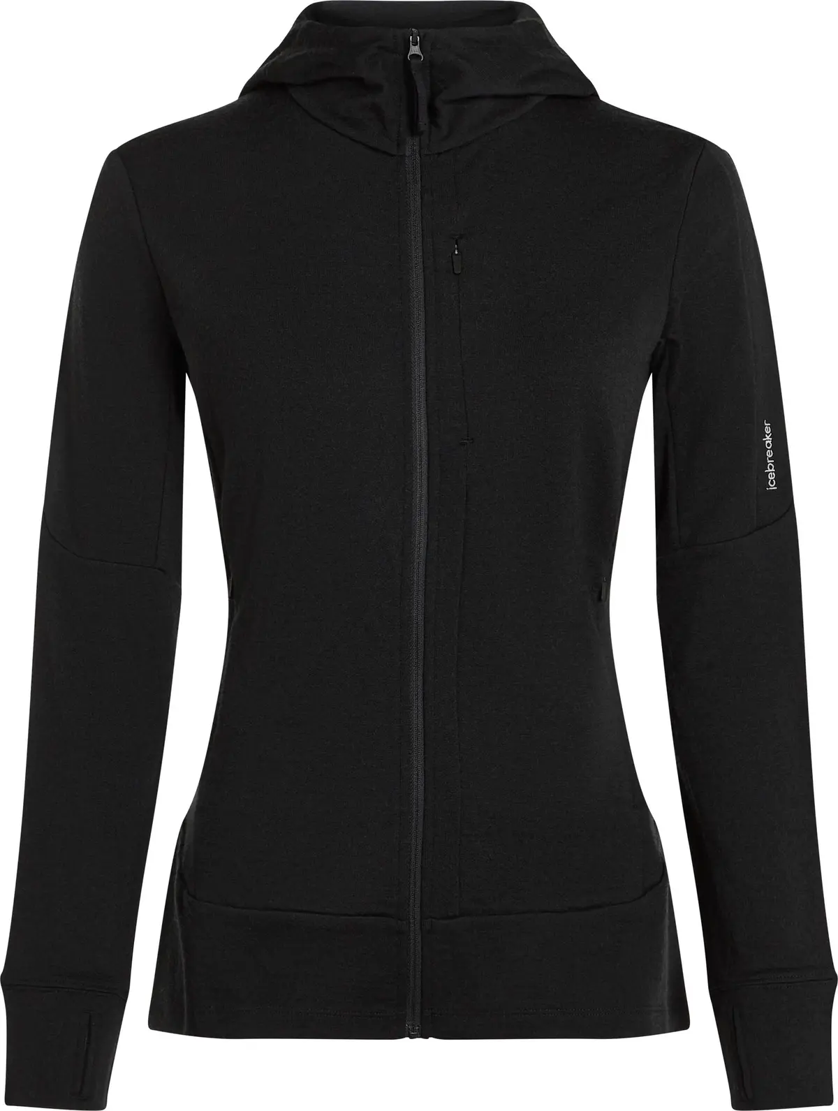 Icebreaker Women's Merino 260 Quantum Iv Longsleeve Zip Hoodie Black