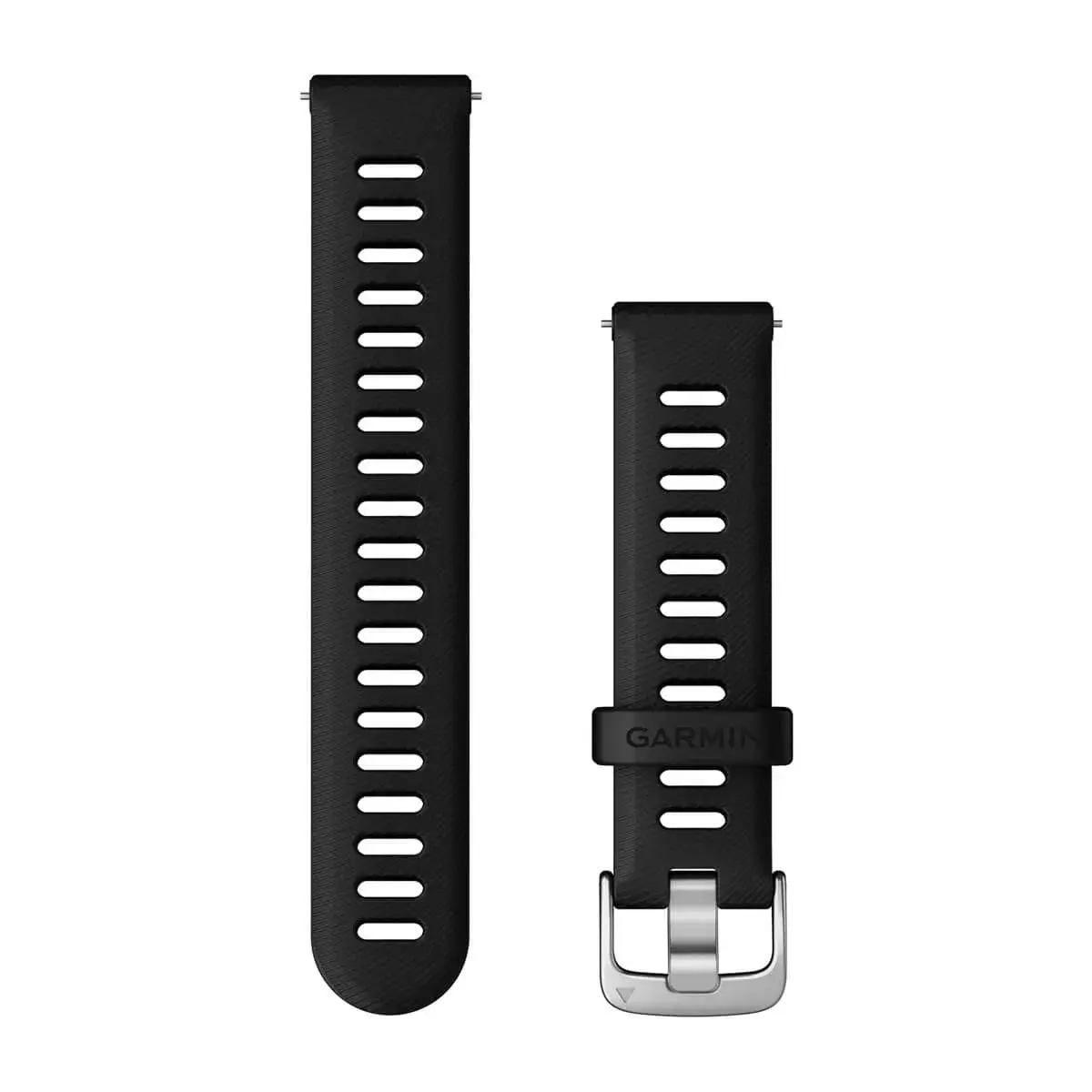 Garmin Hurtigutløsningsremmer (18mm), sort med sølvfarget anordning