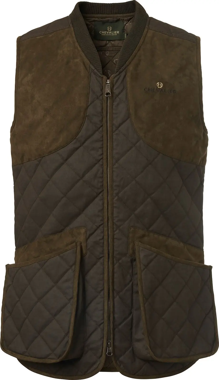 Chevalier Men's Vintage Shooting Vest Leather Brown