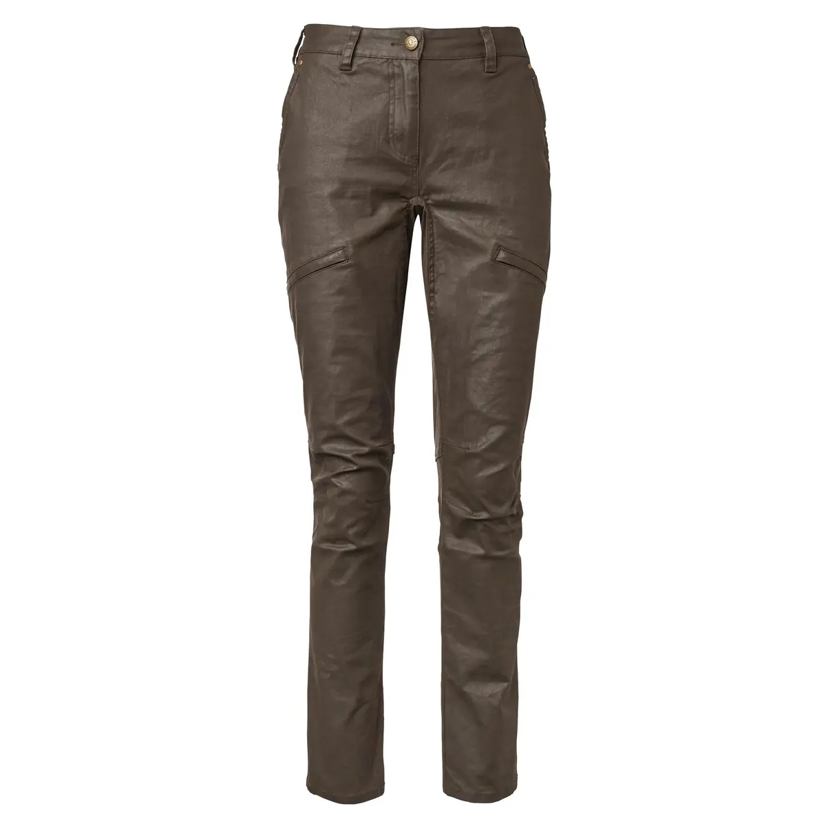 Chevalier Women's Vintage Pants Leather Brown