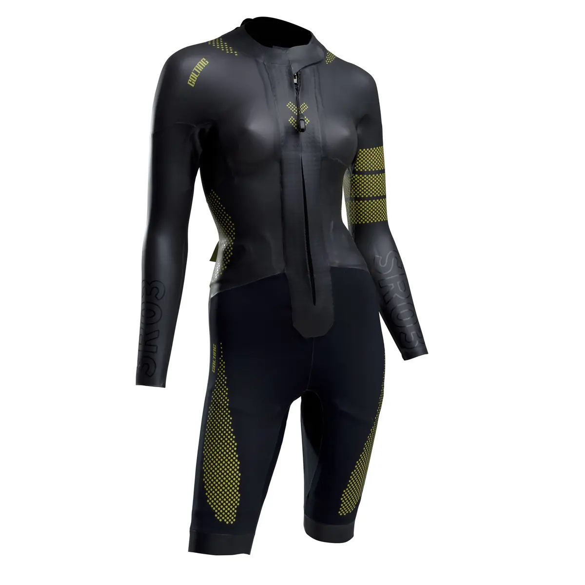 Colting Wetsuits Women's Swimrun Wetsuit Sr03 Black/Yellow