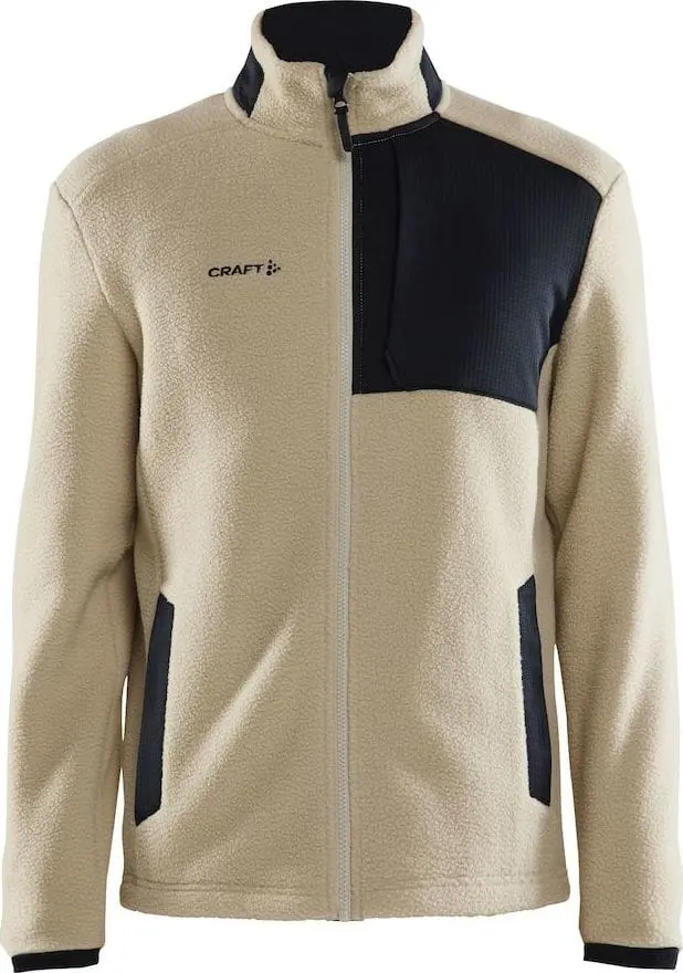 Craft Men's Adv Explore Pile Fleece Jacket Ecru/Black
