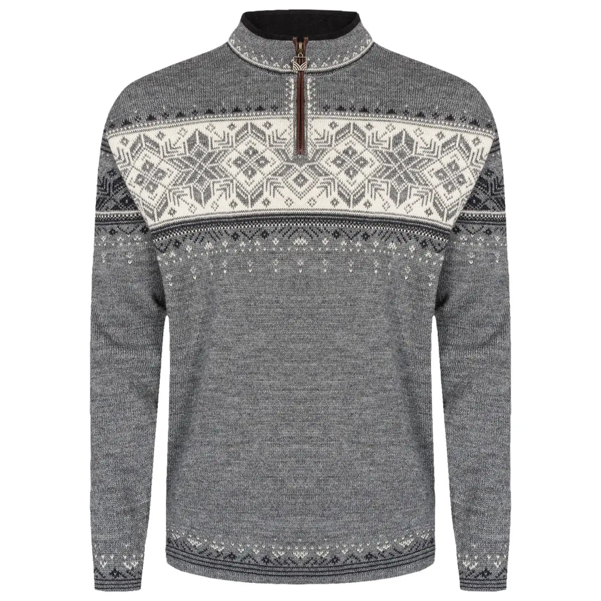 Dale of Norway Men's Blyfjell Knit Sweater Smoke/Dark Charcoal/Offwhite/Light Charcoal