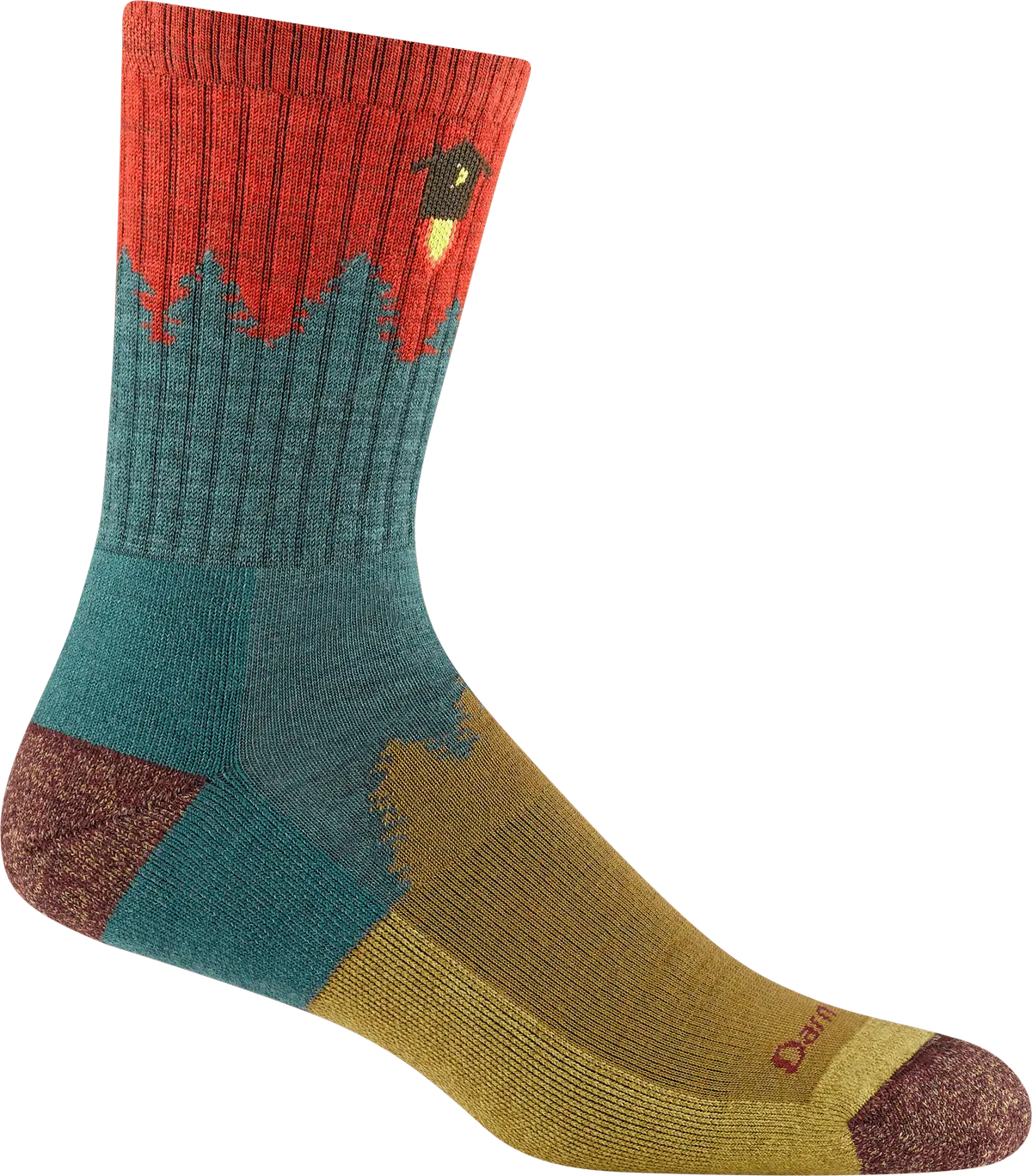 Darn Tough Men's Number 2 Micro Crew Midweight Hiking Sock Teal