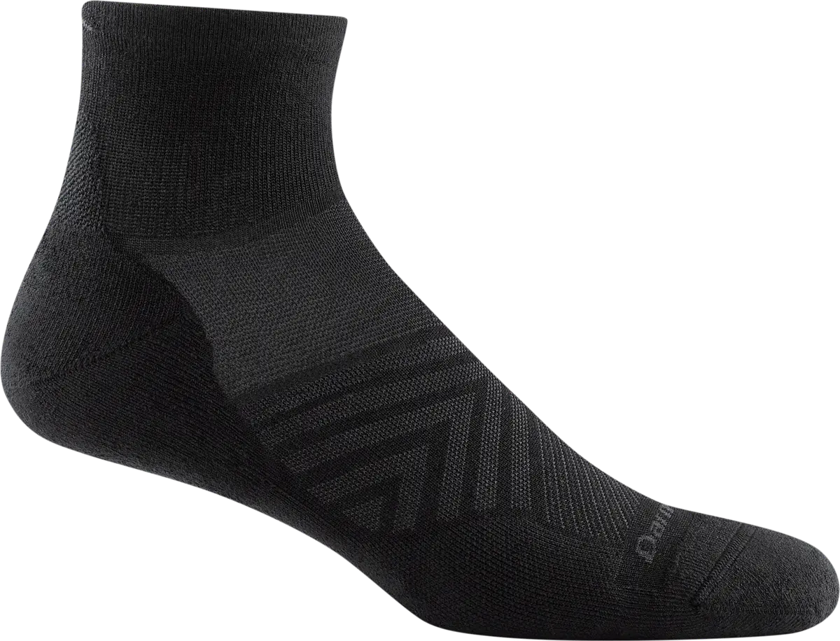 Darn Tough Men's Run Quarter Ultra-Lightweight with Cushion Black