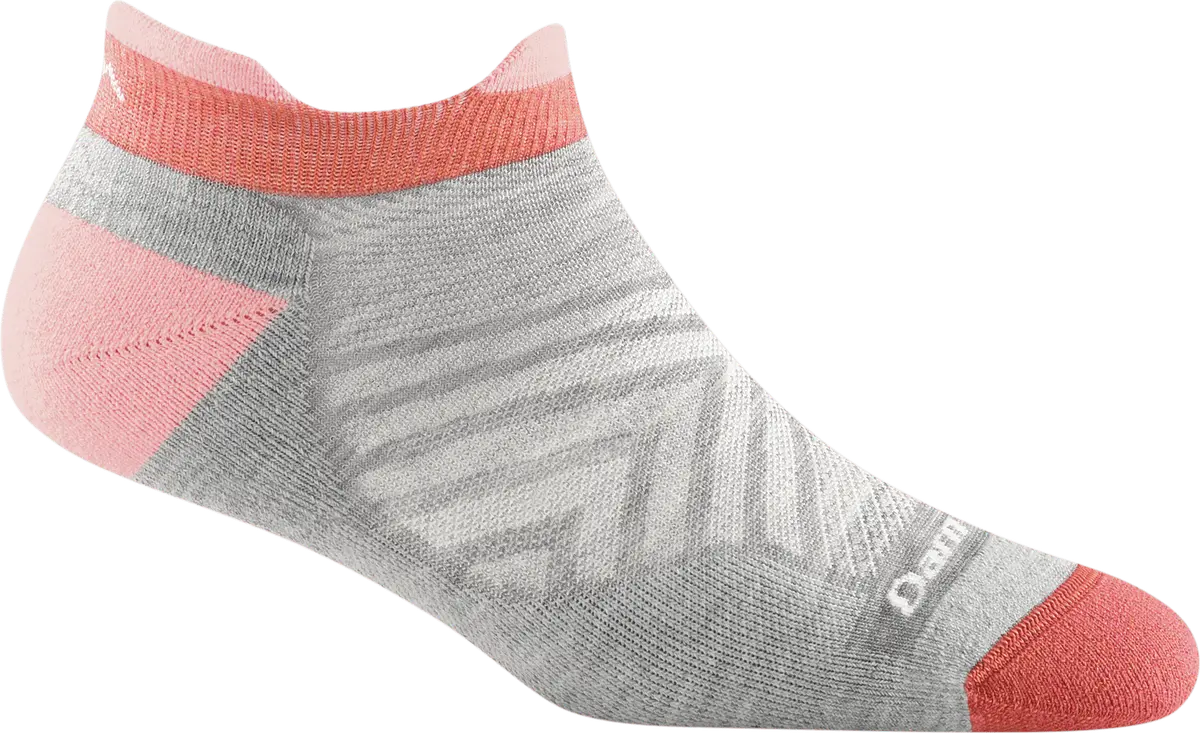 Darn Tough Women's Run No Show Tab Ultra-Lightweight Running Sock Cushion Ash