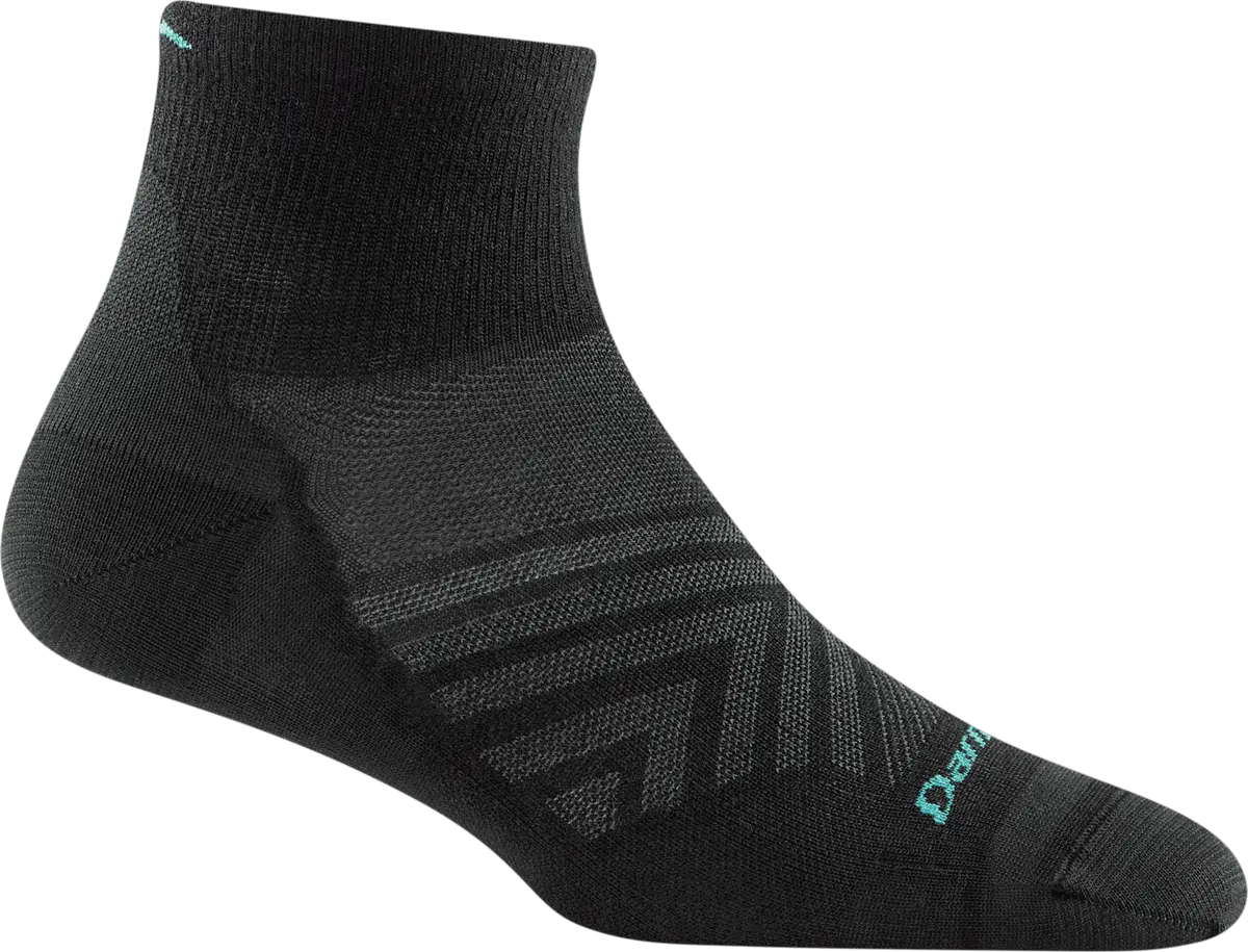 Darn Tough Women's Run Quarter No Cushion Ultra-Lightweight Sock Black