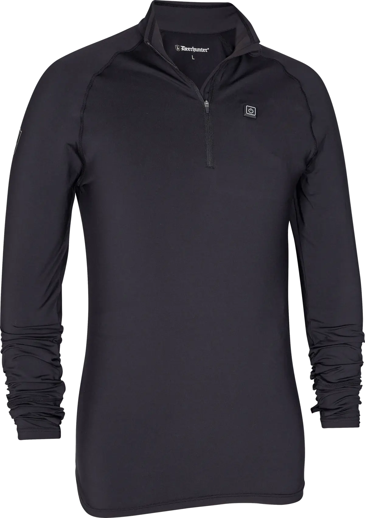 Deerhunter Unisex Heat Undershirt With Zip-Neck Black