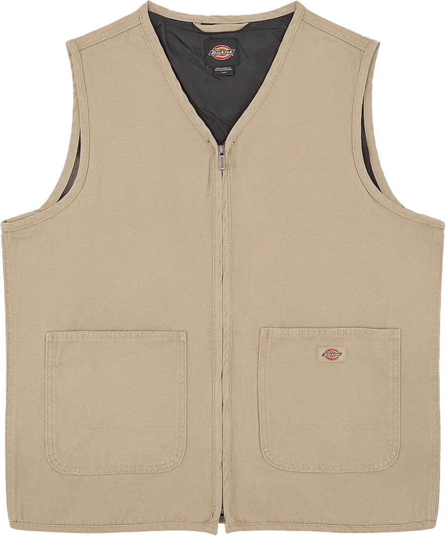 Dickies Men's Canvas Summer Vest Desert Sand