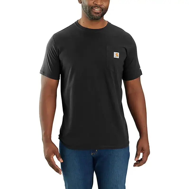 Carhartt Men's Carhartt Force Relaxed Fit Midweight Short-Sleeve Pocket T-Shirt Black