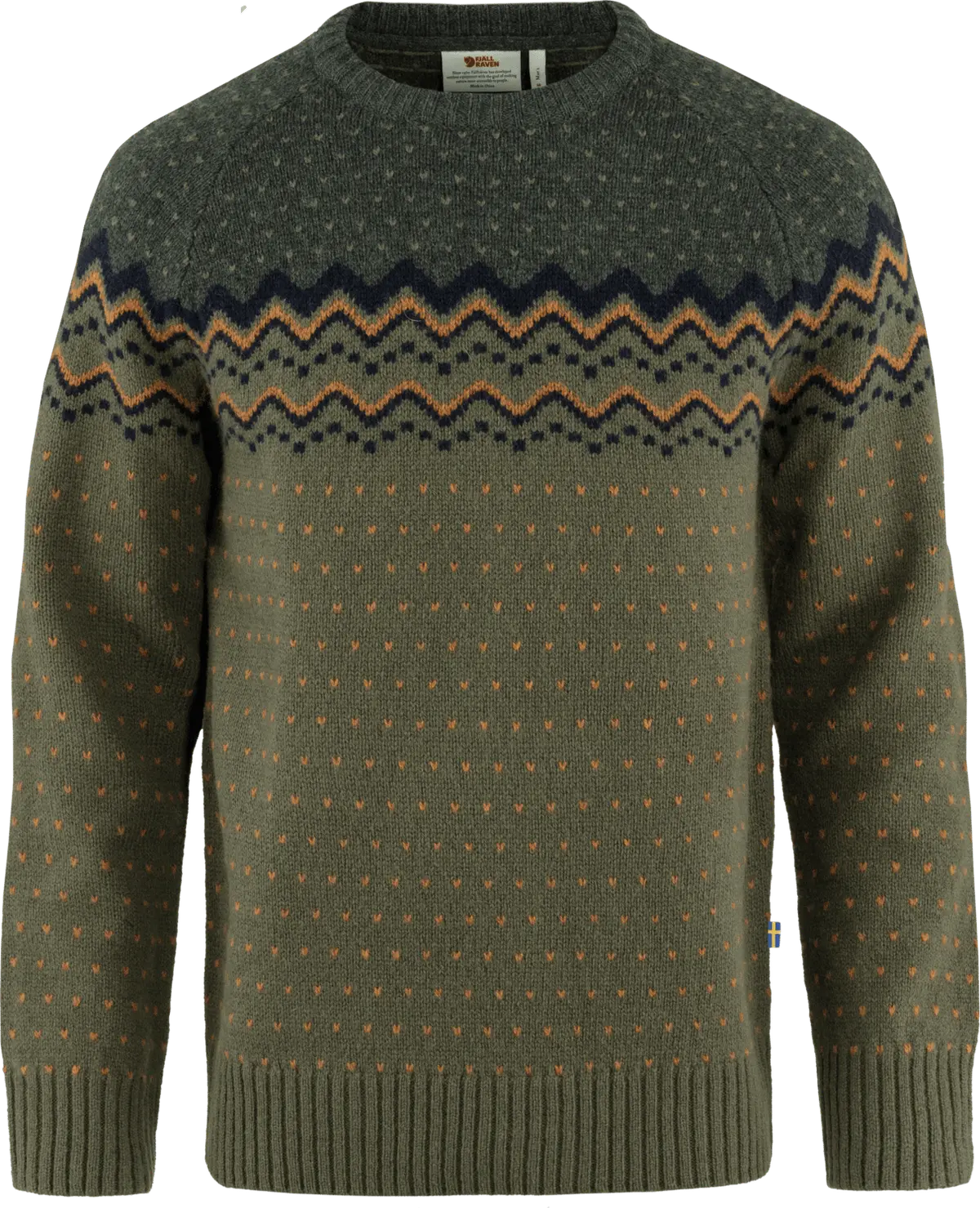 Fjällräven Men's Övik Knit Sweater Laurel Green/Deep Forest