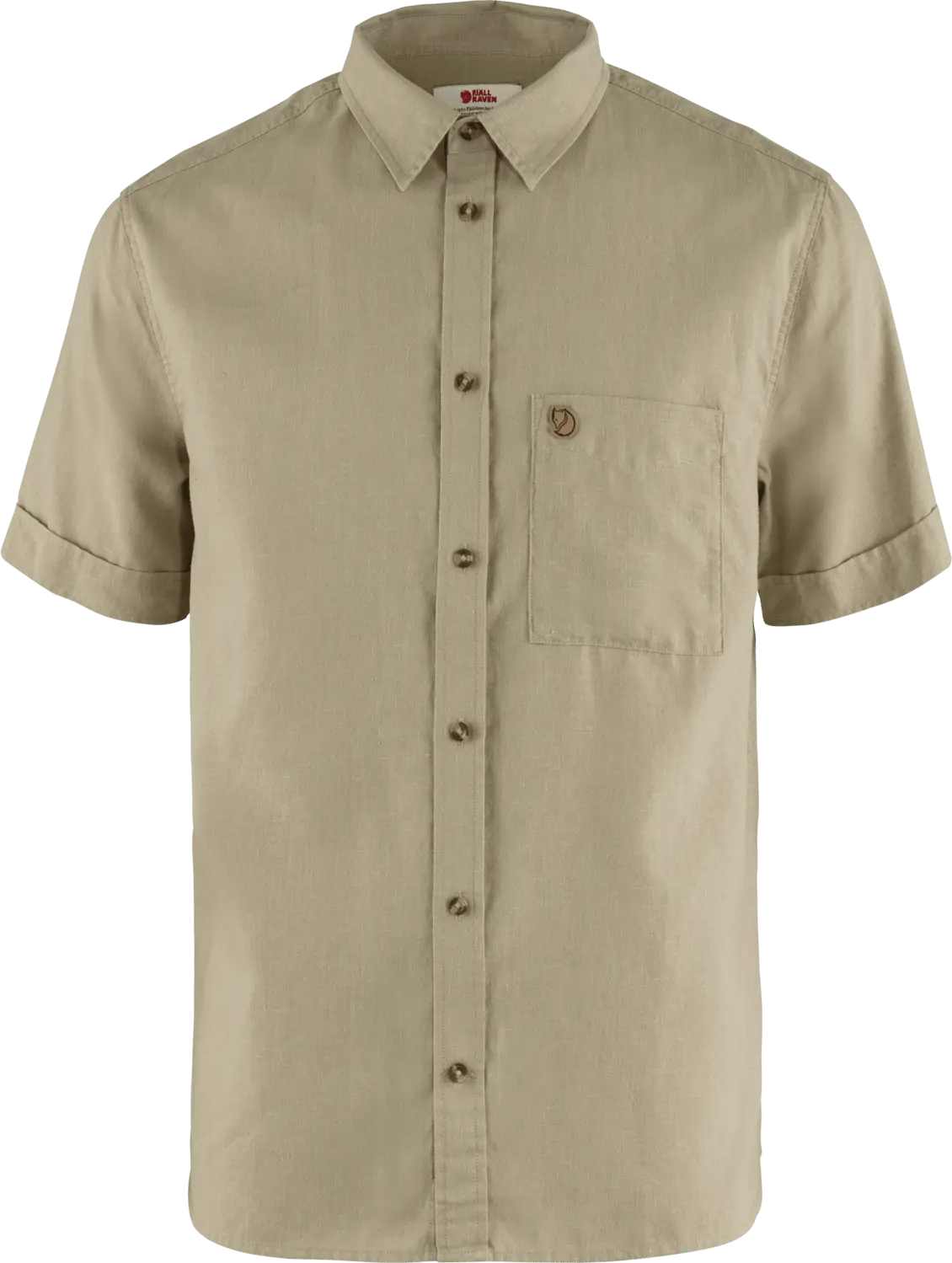 Fjällräven Men's Övik Travel Shirt Short Sleeve Sand Stone