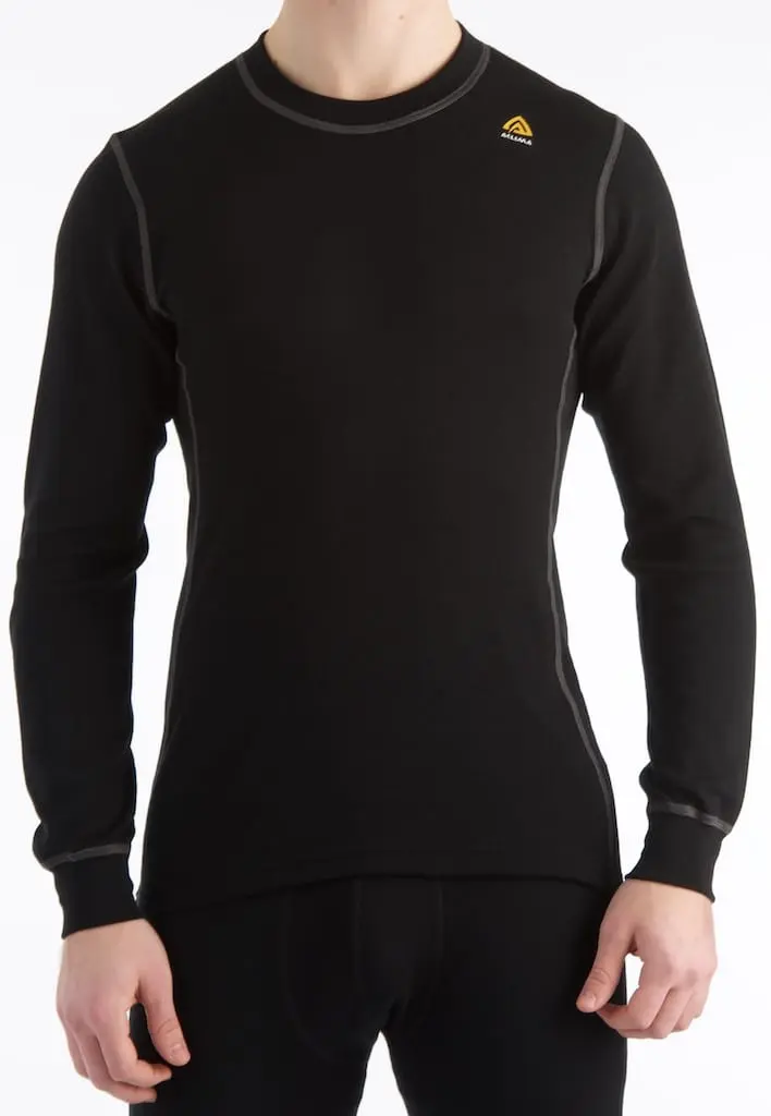 Aclima Men's WarmWool Crew Neck Jet Black