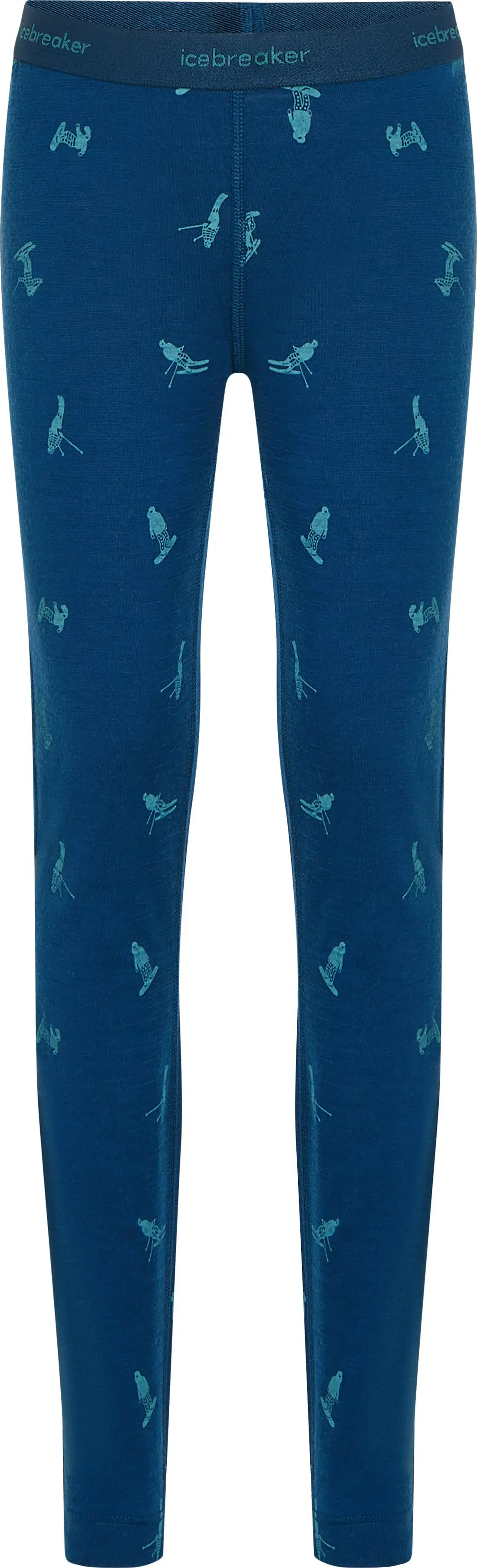 Icebreaker Kids' Merino 200 Oasis Leggings Snow Day Atlantis/Topaz