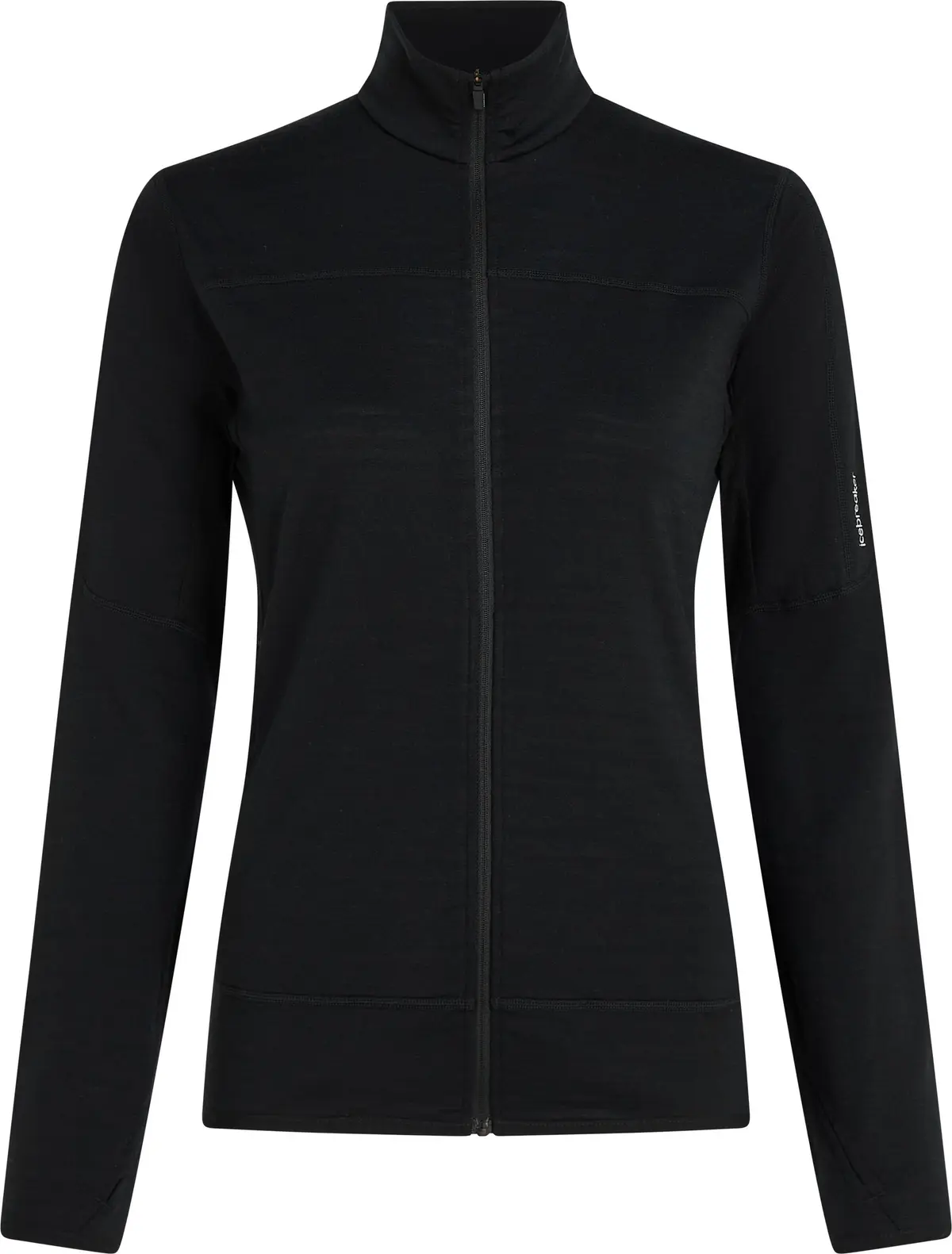 Icebreaker Women Merino Blend 300 Realfleece™ Descender Ls Zip Black