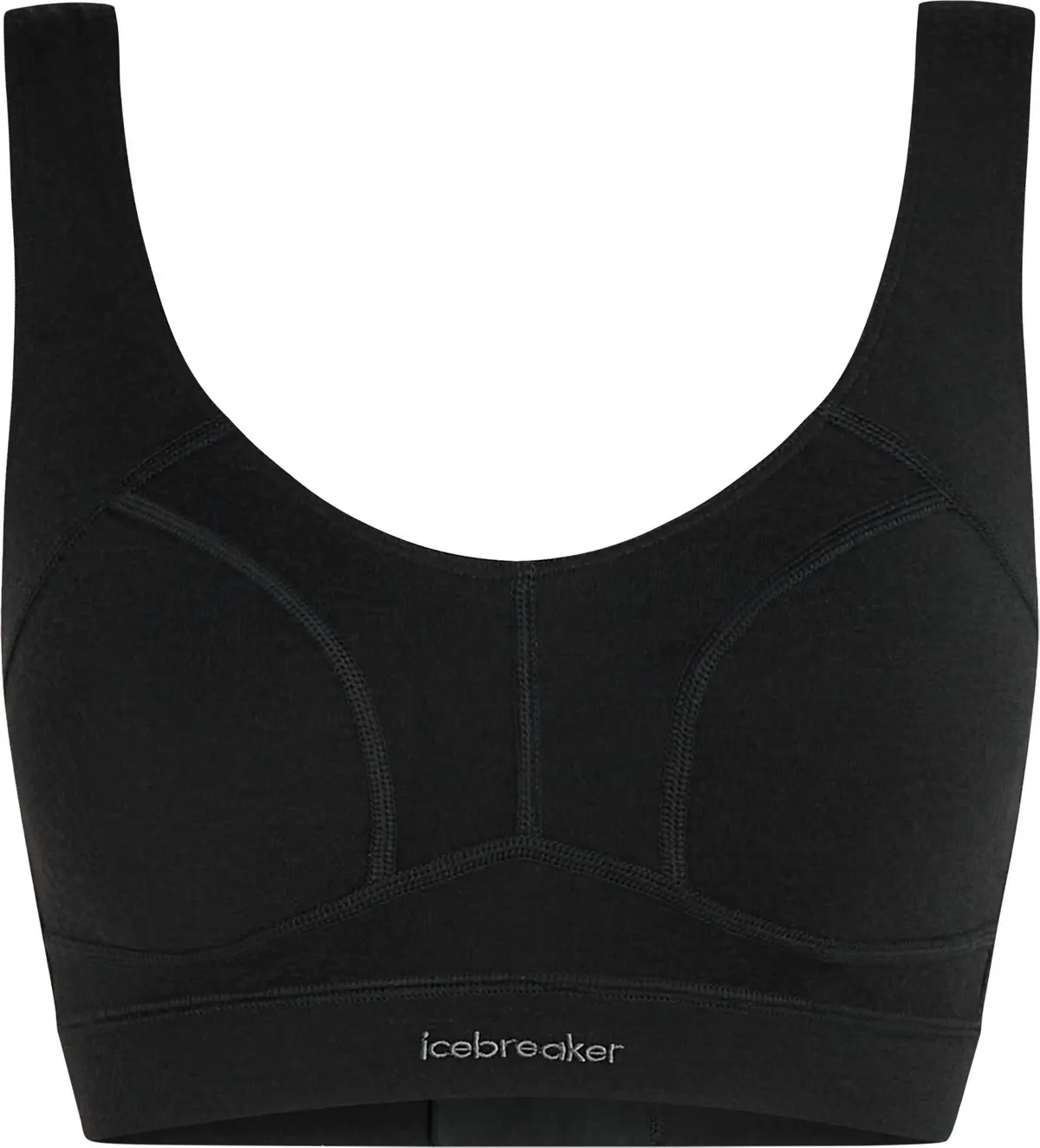 Icebreaker Women Merino Queens Clasp Bra Black