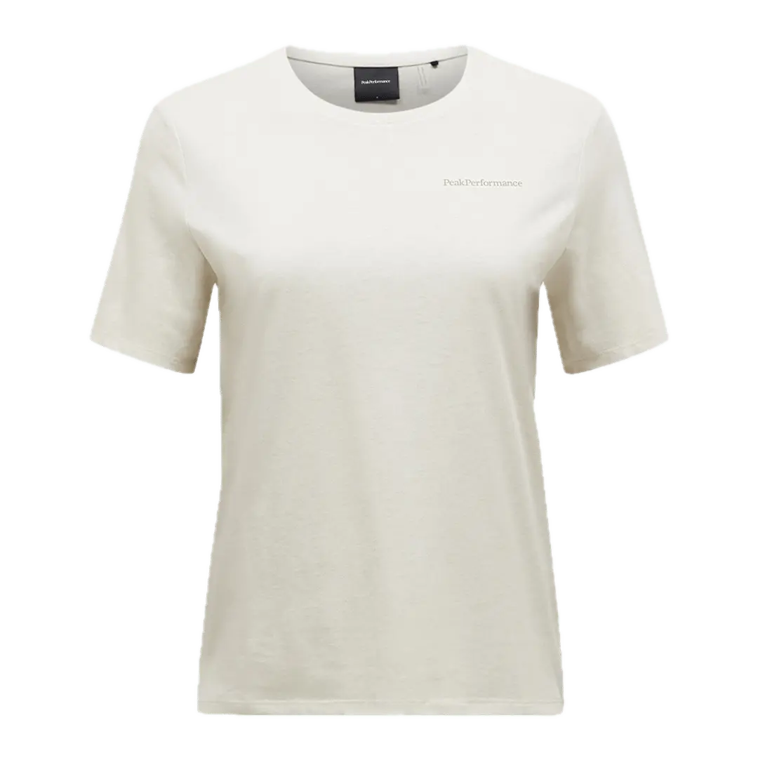 Peak Performance Women's Explore Logo Tee Sand Fog